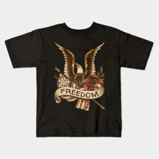 OldSalt American Traditional Freedom Eagle Kids T-Shirt